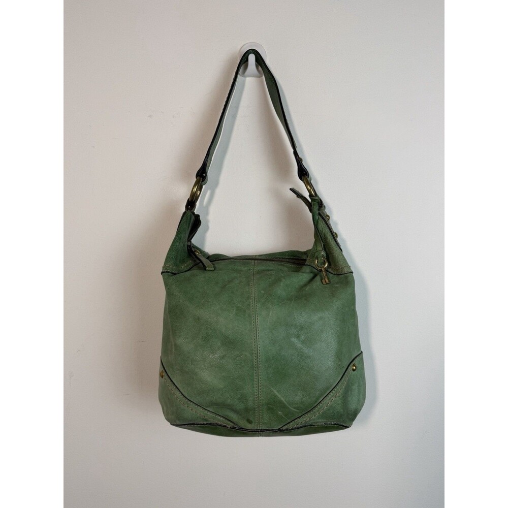 Fossil Vintage Green Pebbled Leather Shoulder bag Style 75082 Purse Y2K 90s